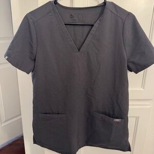 Women's Casma Three-Pocket Scrub Top Small - Charcoal